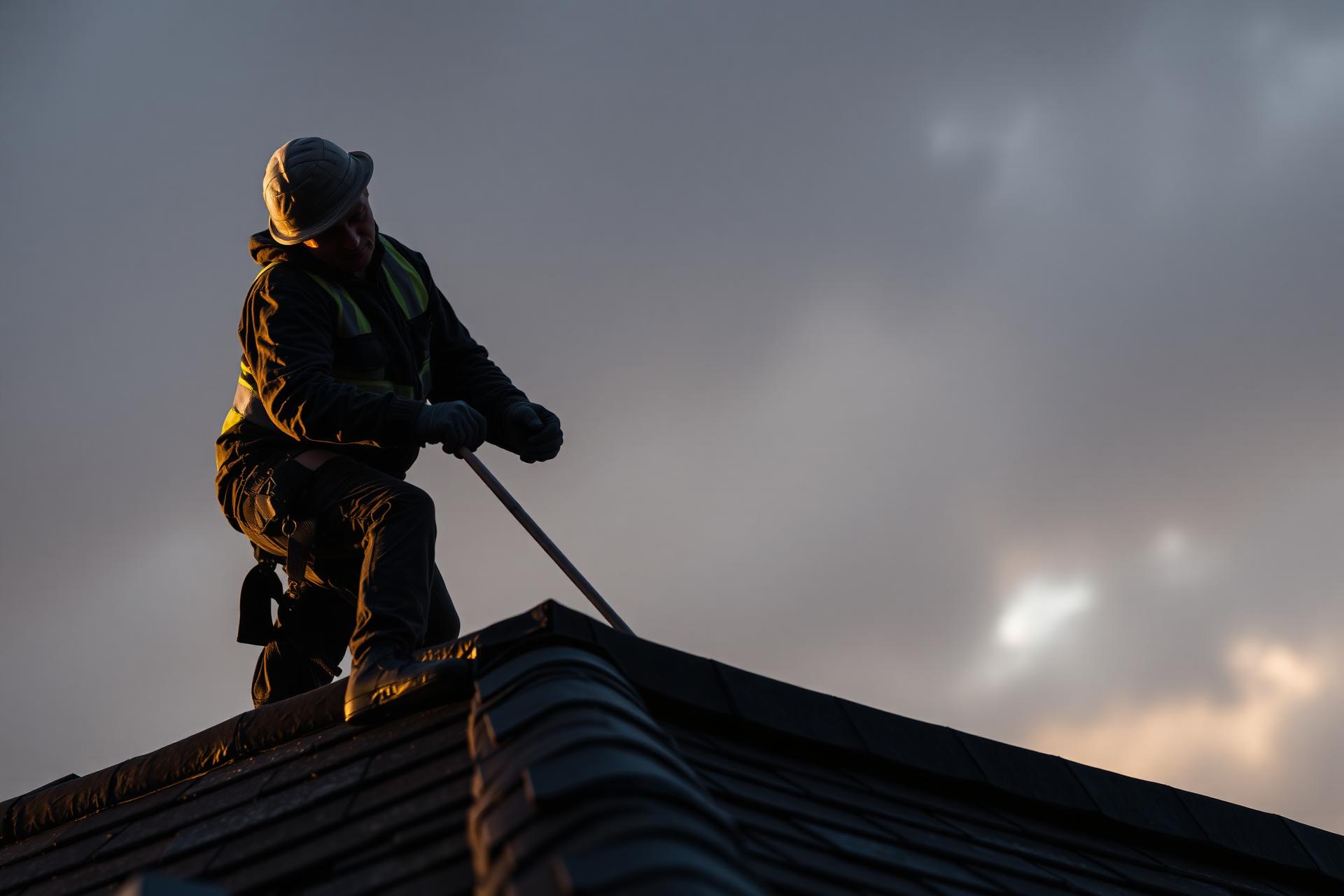Couvreur professionnel sur toiture
